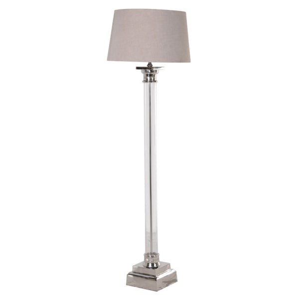 Lampa podłogowa Clear Luxury 169 cm ze szklaną podstawą