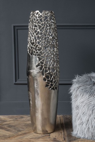 Waza Medium Chelsea aluminium waza srebrna 91 cm ażurowy wzór