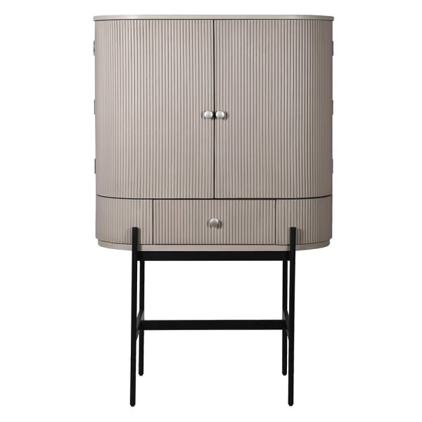 Barek na alkohole Novum 157 cm drewniany jasny odcień kaszmir