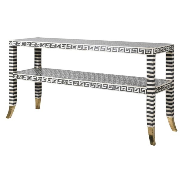 Konsola Bardem White and Black 164 cm