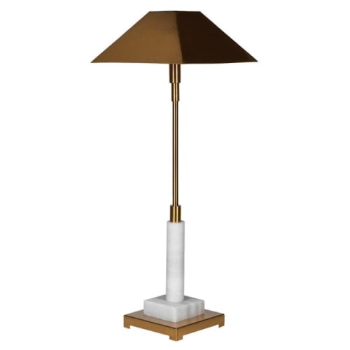 Lampa stołowa Montrose Gold 89 cm – biały marmur i złoty metal