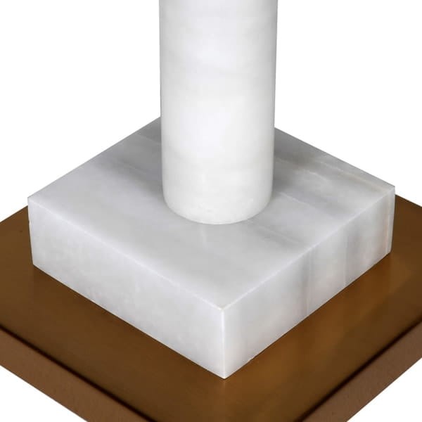 Lampa stołowa Montrose Gold 89 cm z białego marmuru i złotego metalu