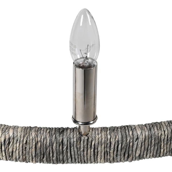 Żyrandol Rustic Hoop obręcz 92 cm osiem żarówek klasyczny srebrny idealny do farmhouse