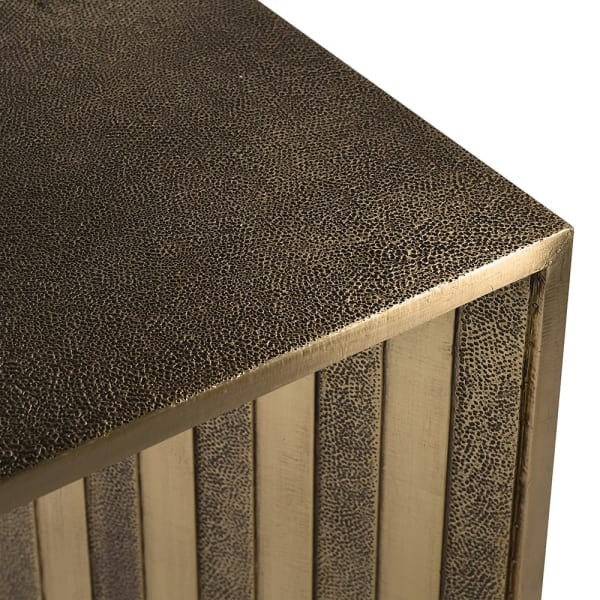 Złota konsola Brass prosty mosiężny stolik konsolowy 160 cm ręczne wykonanie hand made