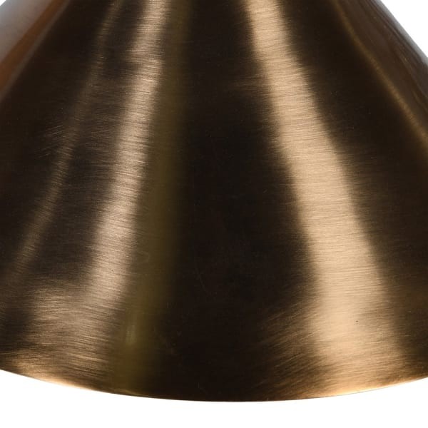 Lampa stołowa Telcon White 47 cm biurowa złoty metalowy klosz podstawa marmur