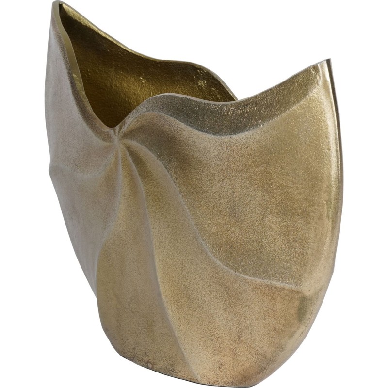 Wazon Gold Aluminium 36x27 cm złote aluminium cięte dekoracyjna waza