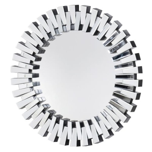 Lustro zdobione Sunflower 90 cm okrągłe lustrzana rama promienie