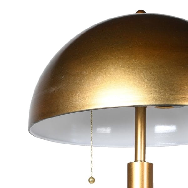 Lampa podłogowa Gold 160 cm marmur złoty metalowy klosz