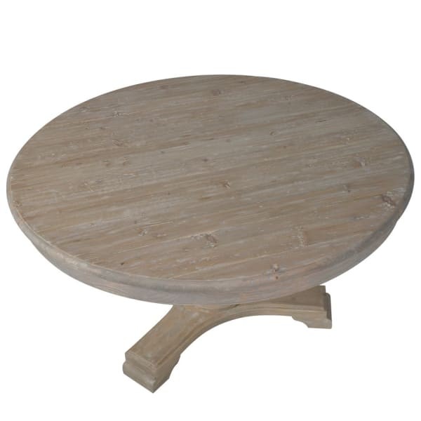 Okrągły stół drewniany 140 cm z centralną podstawą