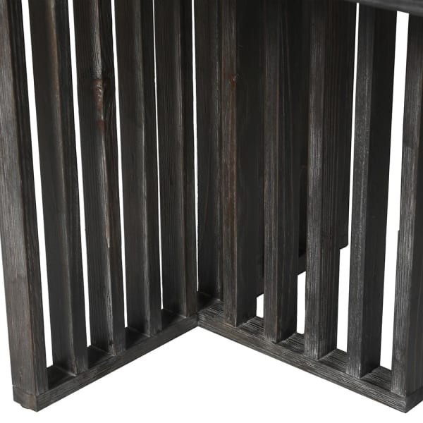 Czarny stół do jadalni Bourne 100x270 cm jodła prostokątny blat