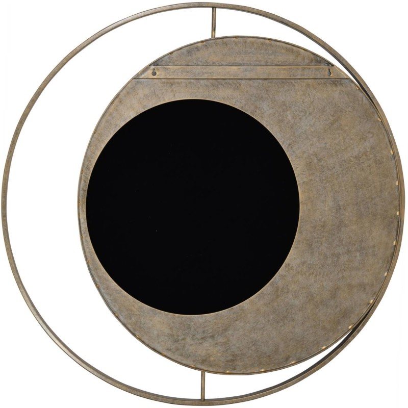 Lustro okrągłe Circle Primrose Aged 100 cm żelazna rama styl retro nowoczesny design stare złoto