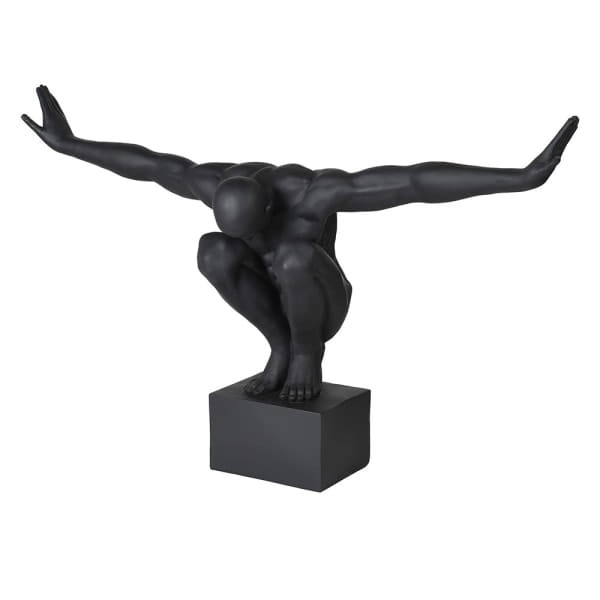 Halycon Black Male rzeźba mężczyzna 62x97 cm poliresin