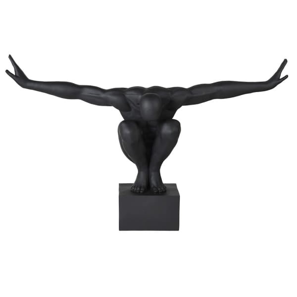 Halycon Black Male rzeźba mężczyzna 62x97 cm poliresin