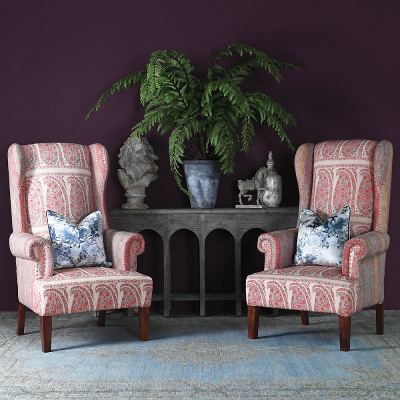 Dywan India Blue 244x308 cm poliester/bawełna wzory szaro niebieski