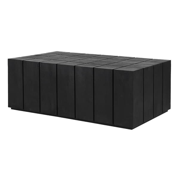 Czarny stolik kawowy Mango Black 123,5 cm z drewna mango