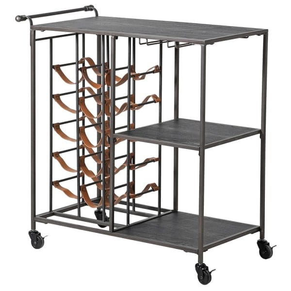 Wózek barowy Loft 85 cm w kolorze czarnym i brązowym