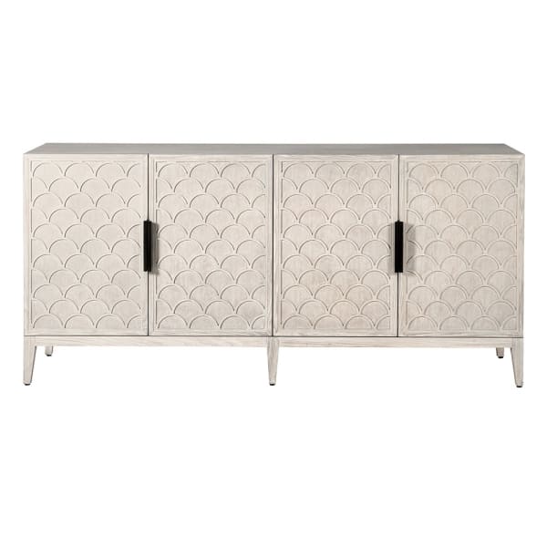 White Belgravia – szeroki bufet z motywem muszli