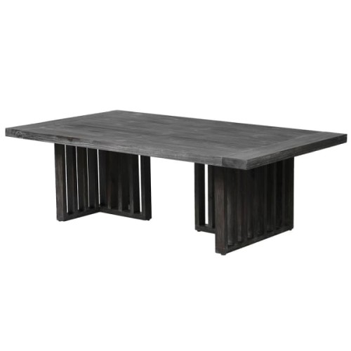 Czarny stolik kawowy Bourne 80x140 cm jodła prostokątny blat  oryginalna podstawa