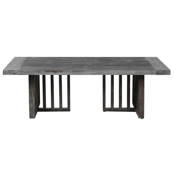 Czarny stolik kawowy Bourne 80x140 cm jodła prostokątny blat oryginalna podstawa