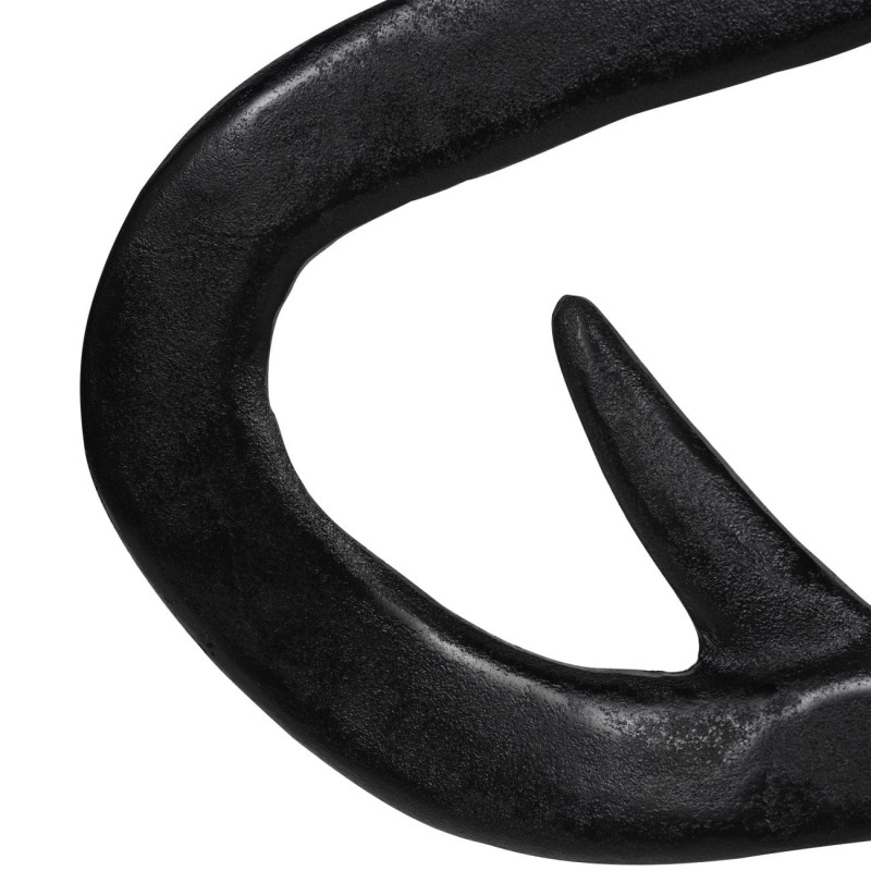 Czarna rzeźba Waves 116 cm nowoczesna aluminium duża rzeźba