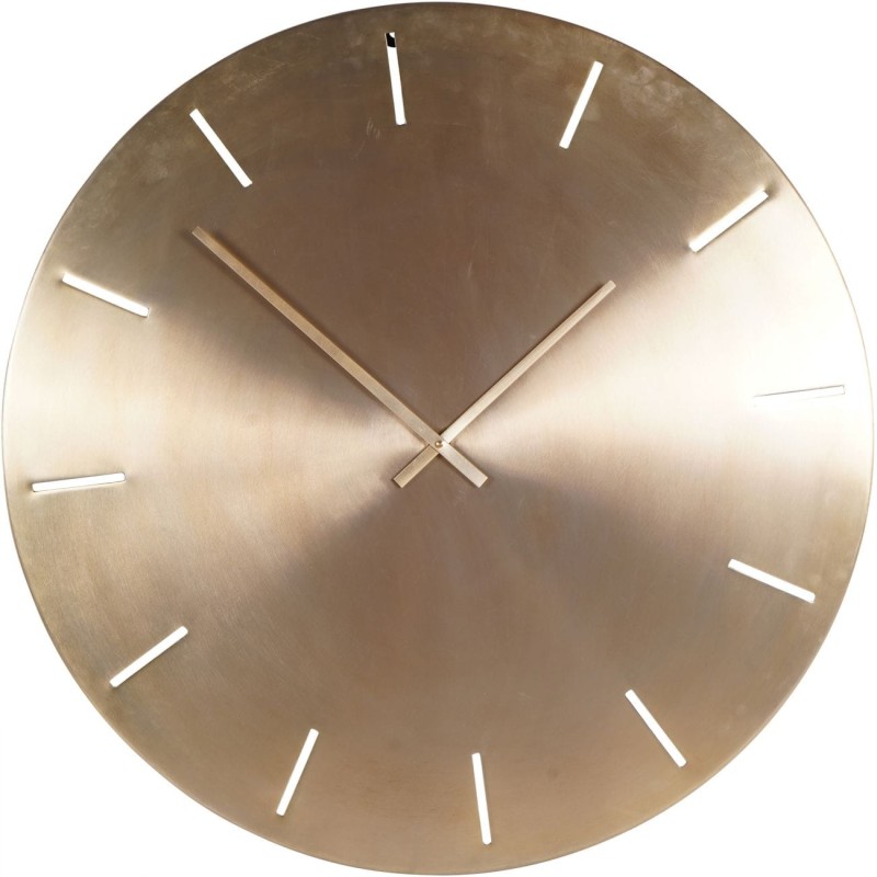 Okrągły zegar ścienny Greenwich żelazny 76 cm złoty metalowy