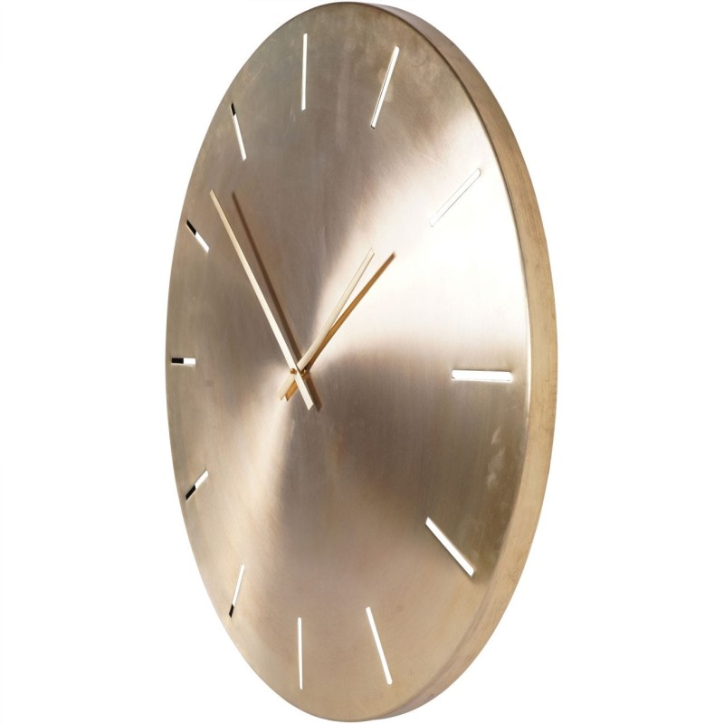 Okrągły zegar ścienny Greenwich żelazny 76 cm złoty metalowy