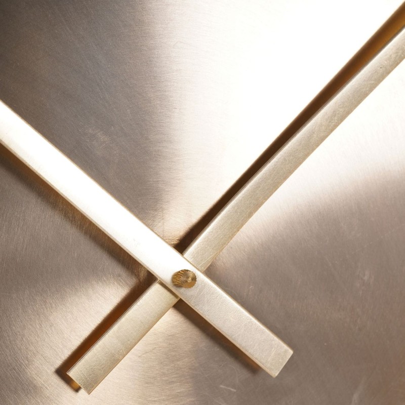 Okrągły zegar ścienny Greenwich żelazny 76 cm złoty metalowy