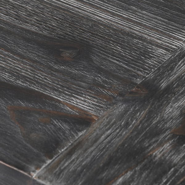 Czarny stolik konsolowy Bourne 180 cm konsola jodła prostokątny blat oryginalna podstawa