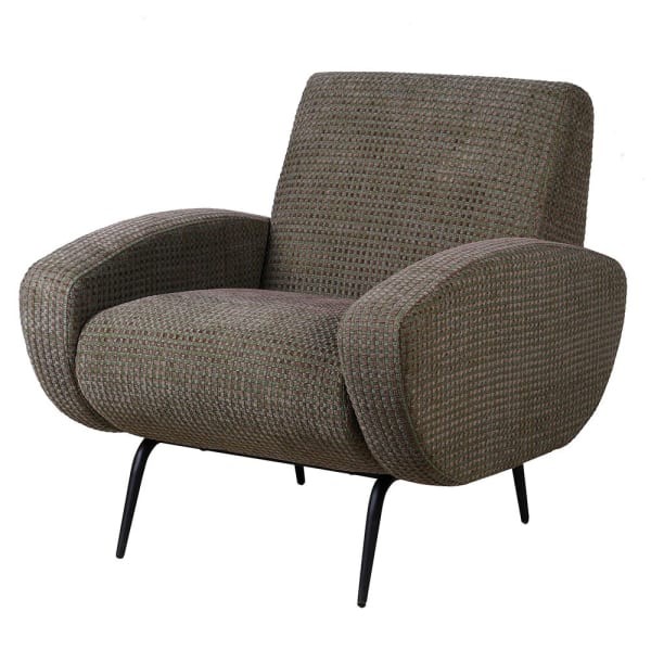 Fotel Cambridge koktajlowy 78 cm len wiskoza oryginalne kolory