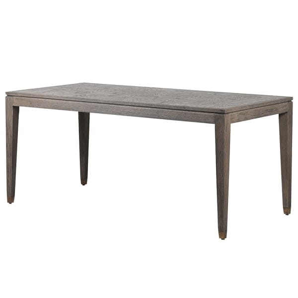 Stół do jadalni Camile Oak S 90x180 cm szary dąb detale w kolorze mosiądzu fornir