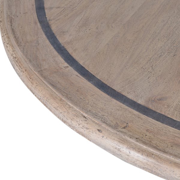 Okrągły stół do jadalni Imperium 152 cm na jednej nodze drewno akacja