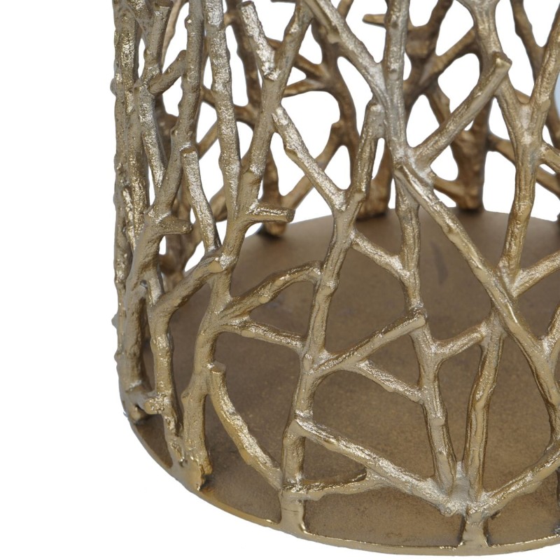 Duży wazon na podłogę Waza Sloane Gold 122 cm złota metalowa waza rzeźbiona