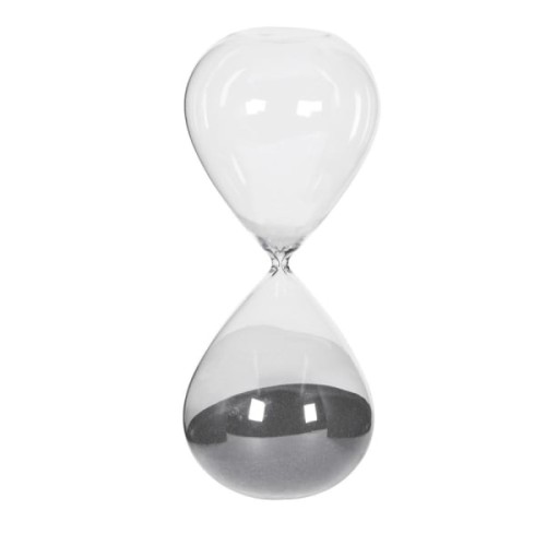 Klepsydra Glass 38 cm szklana z piaskiem dekoracja na biurko 