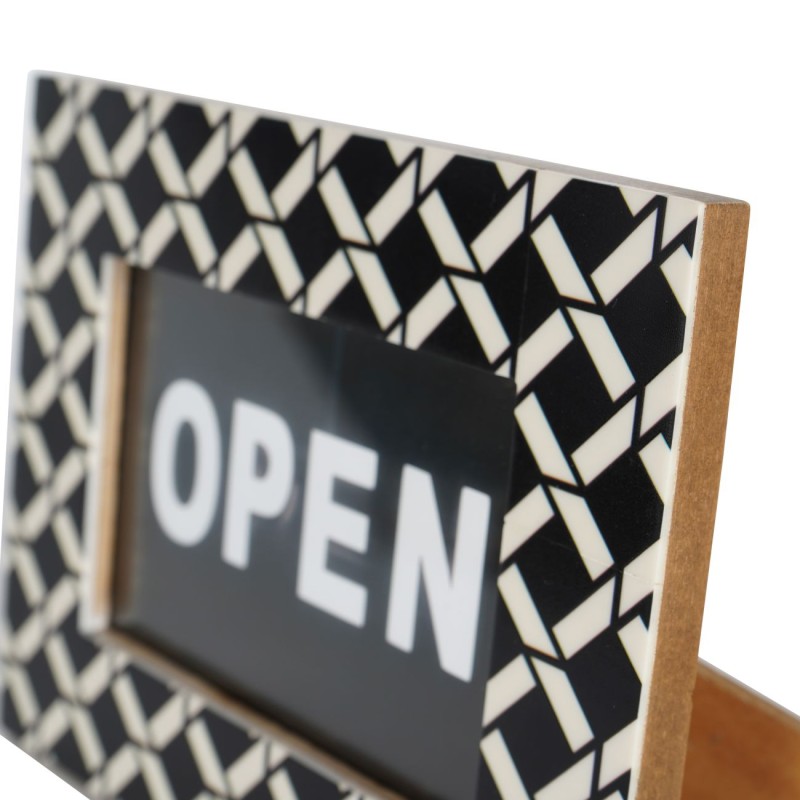 Drewniana Ramka na zdjęcie Muswell Open 21,6 cm żywica biel i czerń