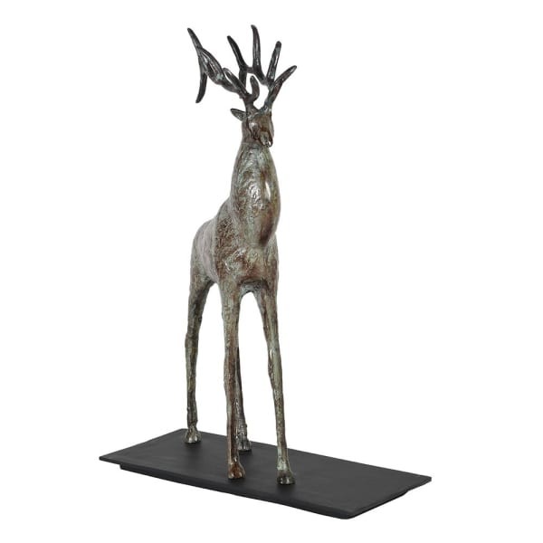 Rzeźba abstrakcyjna Moss 52 cm łoś wykończony z efektem patyny