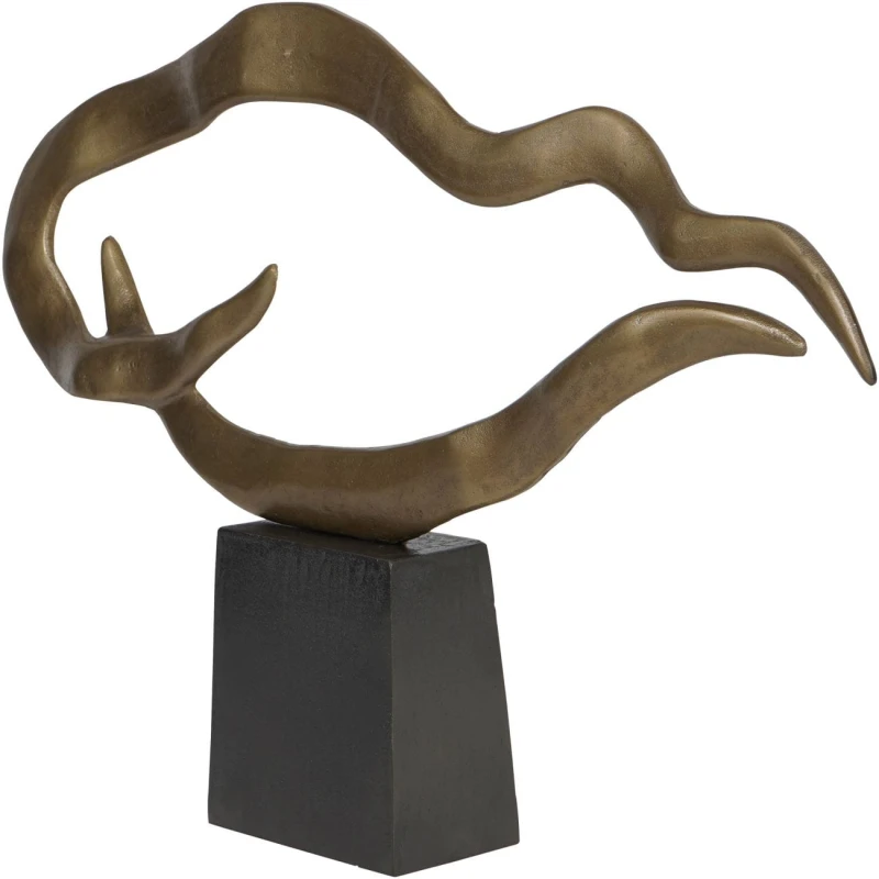 Rzeźba Waves Gold inspirowana falami