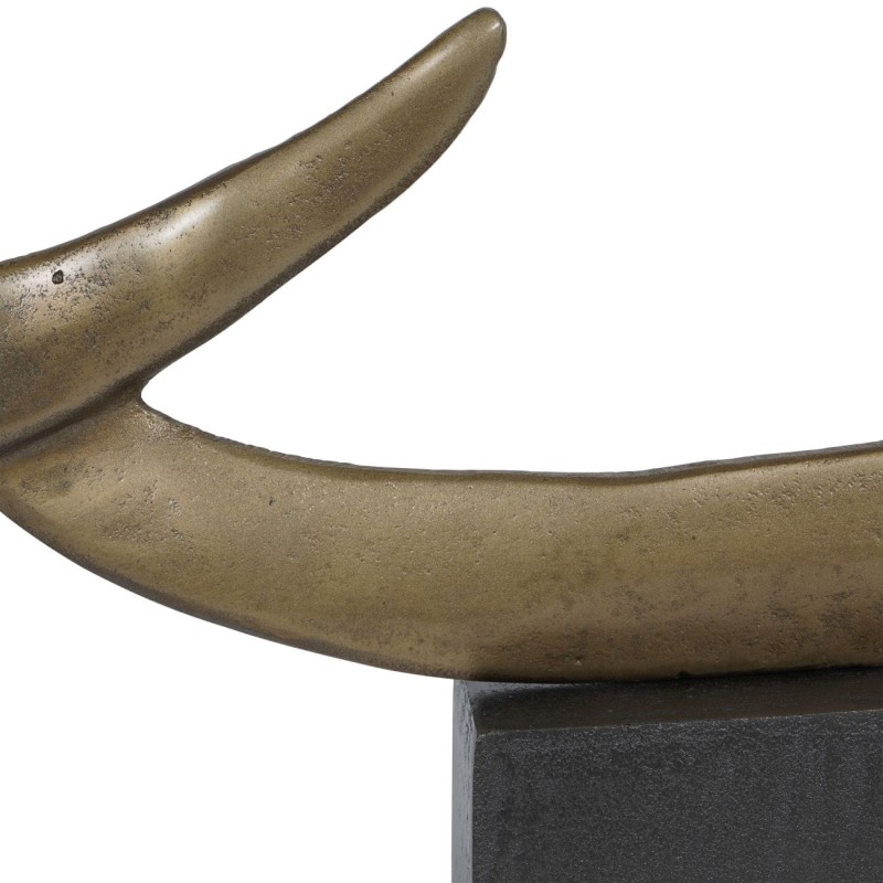 Złota rzeźba Waves 84 cm nowoczesna aluminium duża rzeźba