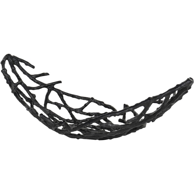 Patera Sloane Black 50 cm aluminium czarna ażurowa misa dekoracyjna