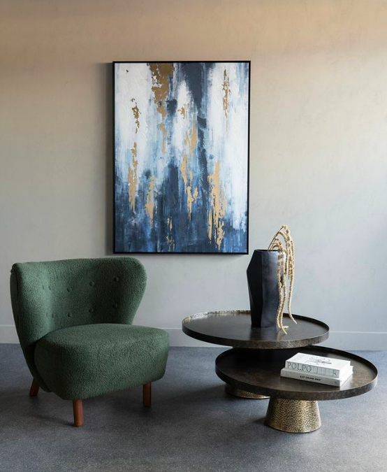 Stoliki kawowe Belgrave Iron 85 i 80 cm średnicy komplet dwa stoliki żelazne okrągłe