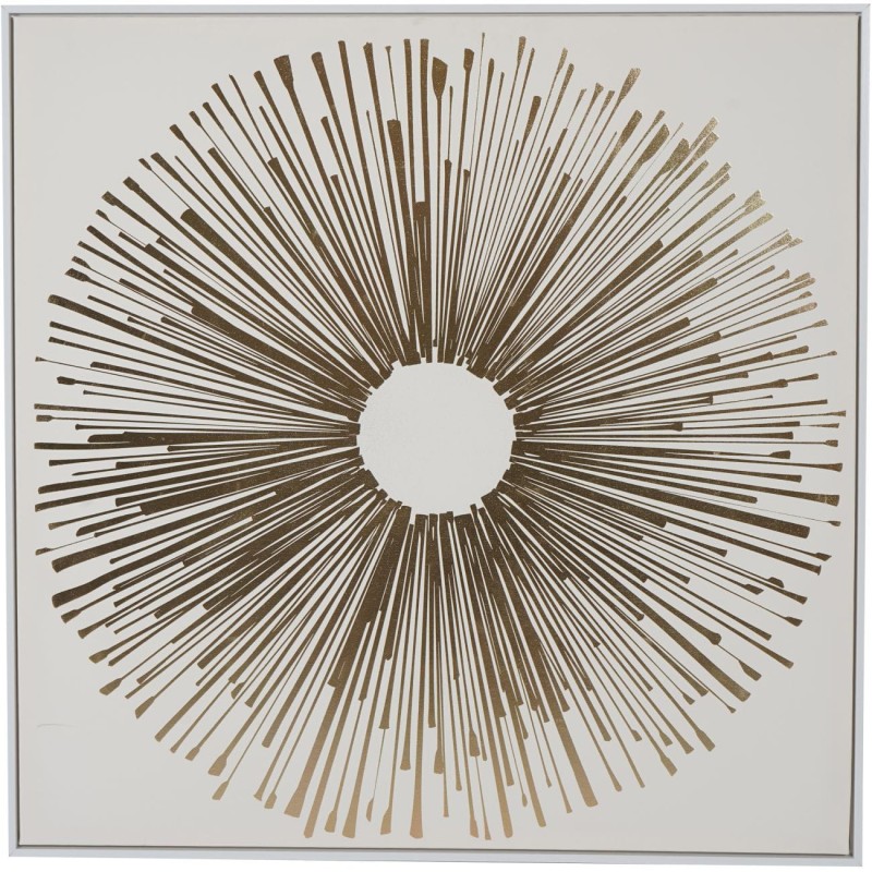 Obraz Sun na płótnie 100x100 cm ręcznie wykończony złota folia