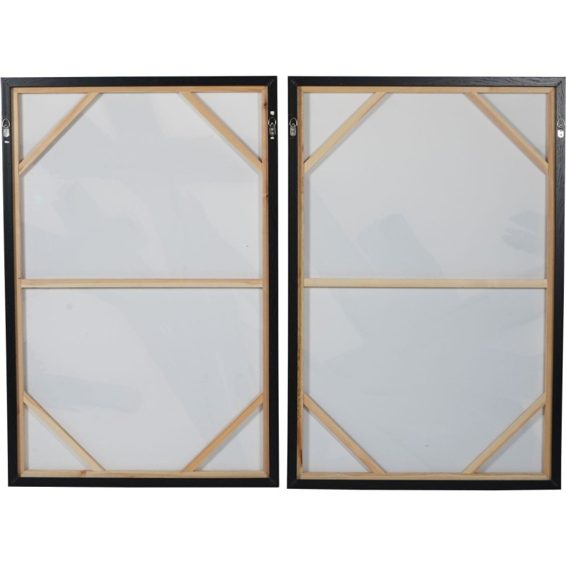 Nowoczesny obraz dwa panele Brush 160x120 cm czerń i biel abstrakcja