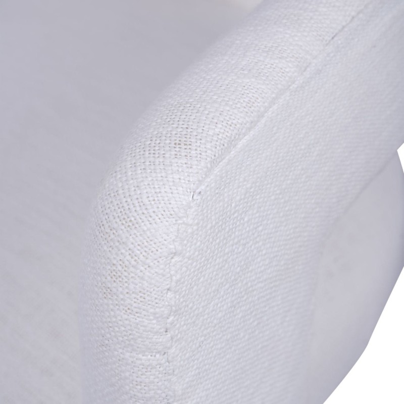 Krzesło fotel Ivory 72 cm całość tapicerowana bawełna białe krzesło