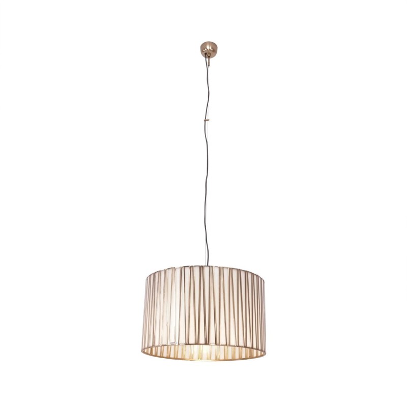Szklana lampa wisząca Bardem 50 cm antyczny mosiądz