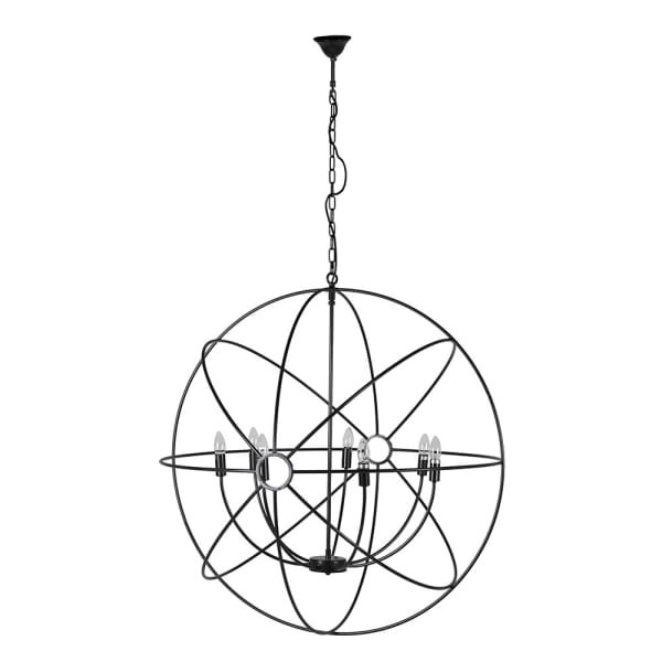 Żyrandol Sphere Iron 110 cm z czarnego żelaza