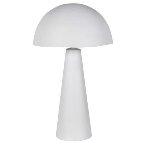 Lampa stołowa Iron White 74 cm biała żelazna lampa do salonu z metalowym kloszem
