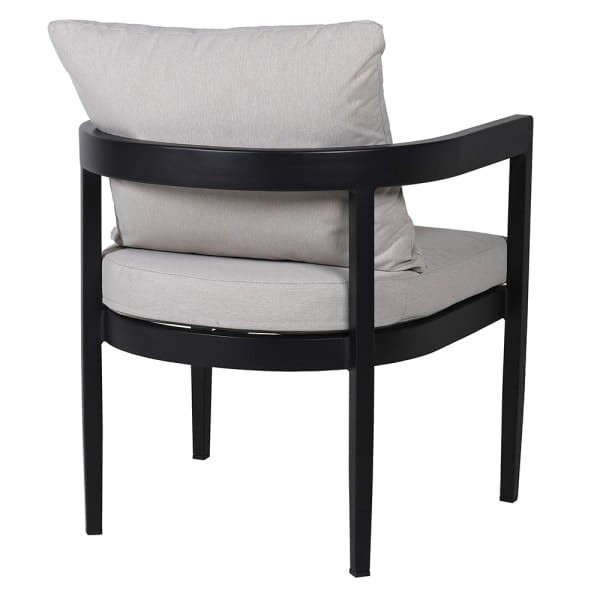 Krzesło Trafalgar 83 cm jasne poduszki czarna rama