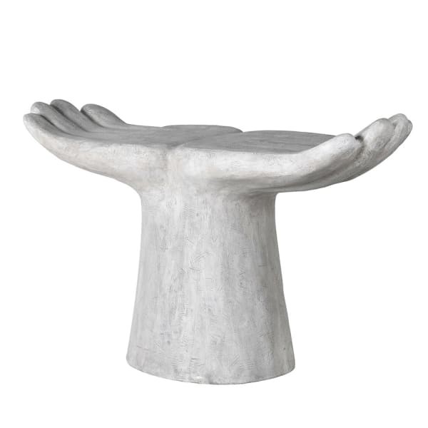 Stołek Hands 89x53 cm dłonie designerski stołek siedzisko żywica