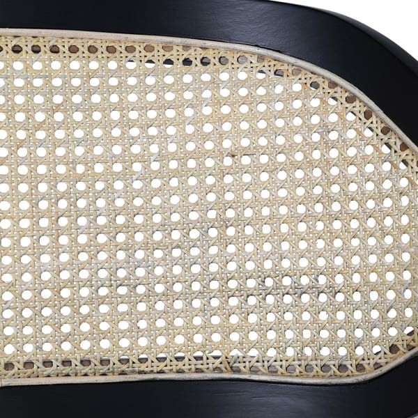 Fotel do salonu Chelsea Black 73 cm rattan plecionka wiedeńska