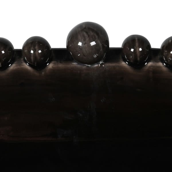 Misa Bubble Oval black ceramika 58 cm czarna dekoracyjna misa zdobione krawędzie