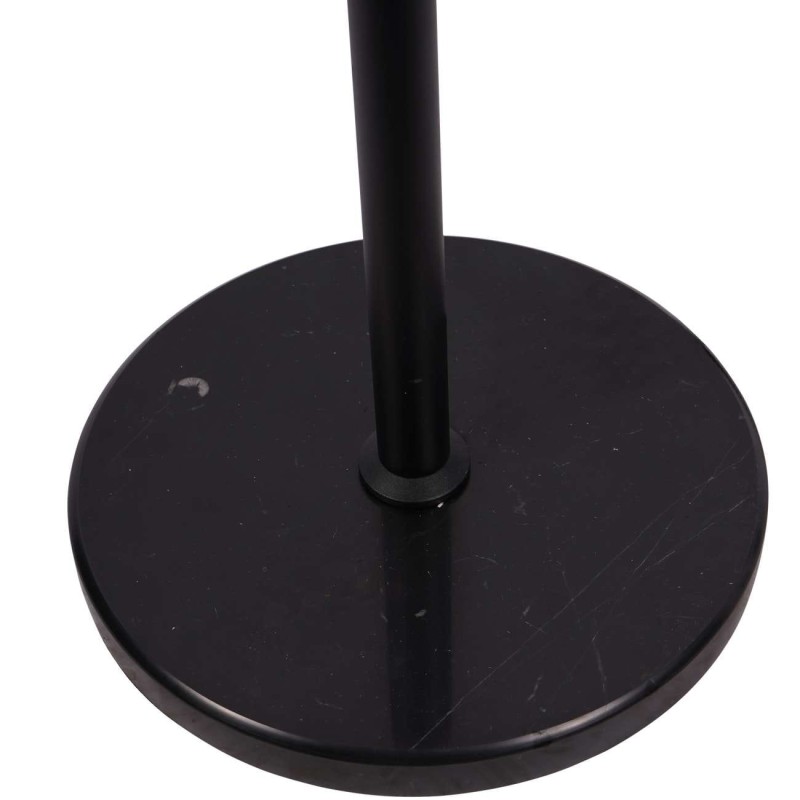 Czarna lampa stojąca Black Mesh 145 cm marmurowa podstawa metalowy klosz